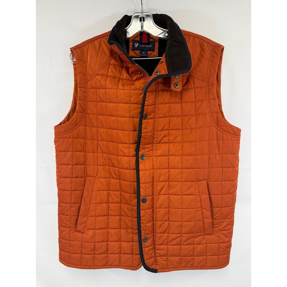 Daniel Cremieux Orange Quilted Vest Mens Size Medium